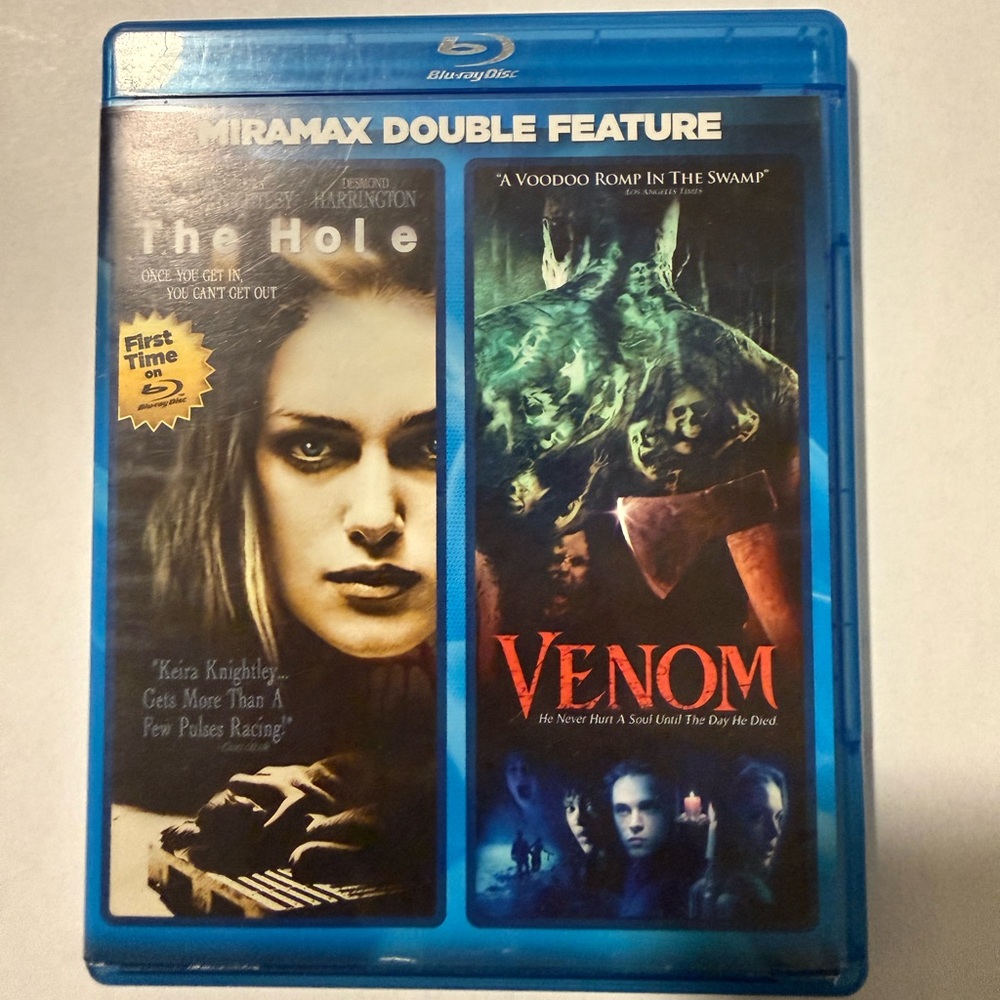 Miramax Double Feature Blu-ray: The Hole & Venom - Blue Case